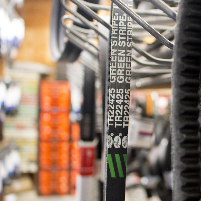 used auto parts shelves warehouse